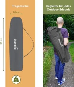 Skandika Moonchair Sirkka – Campingstoelen – Klapstoel – Vouwstoel – Kampeerstoel - Grote, Comfortabele, Campingstoel Opvouwbaar, Gepolsterd, Koelvak, Drinkhouder, Draaggreep En Draagtas, Antislipvoetjes - Max. 150 Kg – Zwart/grijs -Outdoor Kampeeruitrusting Winkel 1022x1200