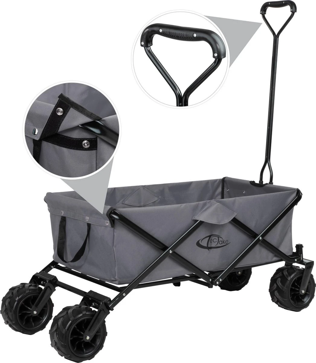 TecTake - opvouwbare bolderkar Heidrun grijs TecTake - Opvouwbare Bolderkar Heidrun Grijs -Outdoor Kampeeruitrusting Winkel 1046x1200 3