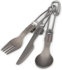 Navaris Campingbestek Van Titanium - Set Met Vork, Mes En Lepel - Inklapbaar - Bestekset Voor Onderweg - Inclusief Karabijnhaak En Bewaarzakje -Outdoor Kampeeruitrusting Winkel 1057x1200 1