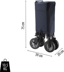 Campart Bolderkar HC-0910 - Opvouwbaar - Bolderwagen Met Stevig Harmonicaframe - Inclusief Opbergtas En Bodemplaat - Blauw -Outdoor Kampeeruitrusting Winkel 1060x1200