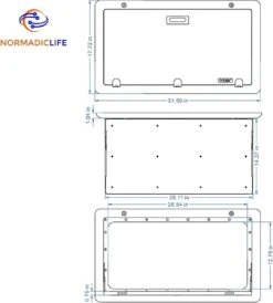Merkloos NormadicLife® - Outdoor – Opklapbare Tafel - Eettafel – Tafel Voor Buitenkeuken - Caravan – Camper – Picknicktafel - Ingebouwd Ledlicht – Wit -Outdoor Kampeeruitrusting Winkel 1081x1200