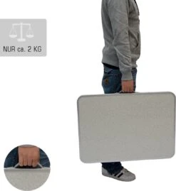 Alu Campingtafel 70x55cm - Inklapbbar Kampeertafel - Picknicktafel Licht Vouwtafel Klaptafel Grijs -Outdoor Kampeeruitrusting Winkel 1102x1200 1
