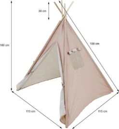 KidCollection Premium Tipitent - 103x103x160cm - Roze 7 KidCollection Premium Tipitent - 103x103x160cm - Roze -Outdoor Kampeeruitrusting Winkel 1113x1200 6