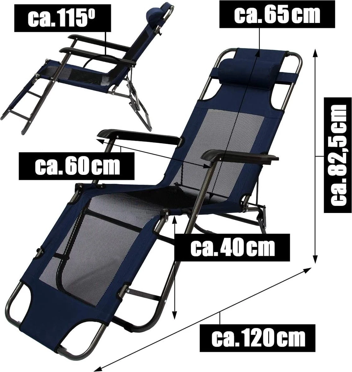 Ligstoel 155x60cm - opvouwbaar Campingstoel Ligbed Strandstoel Tuinstoel vouwligstoel Blauw Ligstoel 155x60cm - Opvouwbaar Campingstoel Ligbed Strandstoel Tuinstoel Vouwligstoel Blauw -Outdoor Kampeeruitrusting Winkel 1134x1200 1