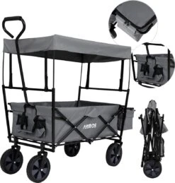 AREBOS Handwagen Vouwbare Dak Handwagen Vouwbare Trolley Uitrustingswagen Grijs 7 AREBOS Handwagen Vouwbare Dak Handwagen Vouwbare Trolley Uitrustingswagen Grijs -Outdoor Kampeeruitrusting Winkel 1146x1200 3