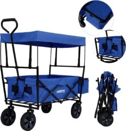 AREBOS Handwagen Vouwbare Dak Handwagen Vouwbare Trolley Uitrustingswagen Blauw 8 AREBOS Handwagen Vouwbare Dak Handwagen Vouwbare Trolley Uitrustingswagen Blauw -Outdoor Kampeeruitrusting Winkel 1155x1200 3