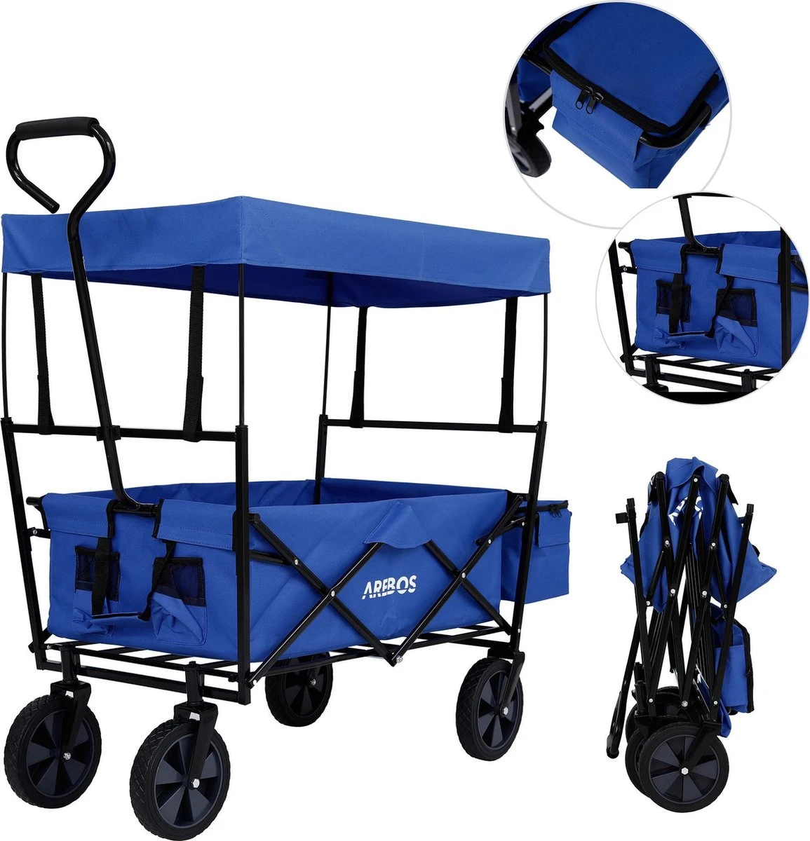 AREBOS Handwagen Vouwbare dak Handwagen Vouwbare Trolley Uitrustingswagen Blauw AREBOS Handwagen Vouwbare Dak Handwagen Vouwbare Trolley Uitrustingswagen Blauw -Outdoor Kampeeruitrusting Winkel 1155x1200 3