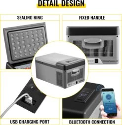 VEVOR - Coolbox - Koelbox 15L - Elektrische Coolbox - Draagbare Mini Koelkast - Draagbare Auto Vriezer 12/24Volt -Outdoor Kampeeruitrusting Winkel 1167x1200 1