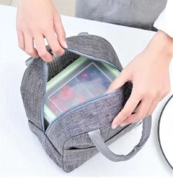 Koeltas - Lunchtas - Volwassenen En Kinderen - Compact & Handig: Zomer - Picknick -School - Lunch - Werk - Klassiek Grijs -Outdoor Kampeeruitrusting Winkel 1168x1200