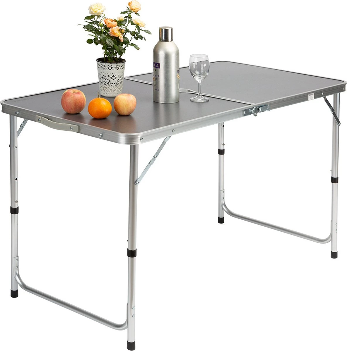Casaria Campingtafel – Inklapbaar Verstelbaar - 120x60x70 cm Grijs Casaria Campingtafel – Inklapbaar Verstelbaar - 120x60x70 Cm Grijs -Outdoor Kampeeruitrusting Winkel