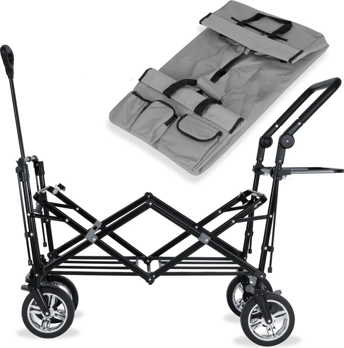 Rijoka Luxe Opvouwbare Bolderkar/Bolderwagen | Met Dakje en Draagtas | Grijs Rijoka Luxe Opvouwbare Bolderkar/Bolderwagen | Met Dakje En Draagtas | Grijs -Outdoor Kampeeruitrusting Winkel 1186x1200 1