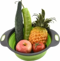 Merkloos Inklapbare Vergiet - Opvouwbaar - Groot - Blauw - Siliconen -Outdoor Kampeeruitrusting Winkel 1186x1200 10