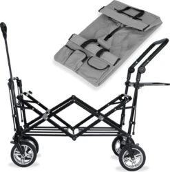 Rijoka Luxe Opvouwbare Bolderkar/Bolderwagen | Met Dakje En Draagtas | Marine Blauw -Outdoor Kampeeruitrusting Winkel 1186x1200 2