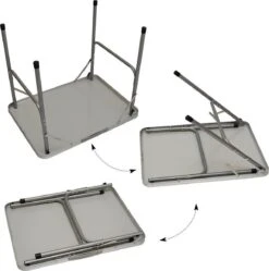 Alu Campingtafel 70x55cm - Inklapbbar Kampeertafel - Picknicktafel Licht Vouwtafel Klaptafel Grijs -Outdoor Kampeeruitrusting Winkel 1192x1200