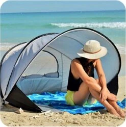 Deryan Luxe Pop Up Strandtent XXL - Anti-UV 50+ - Zilver -Outdoor Kampeeruitrusting Winkel 1192x1200 9
