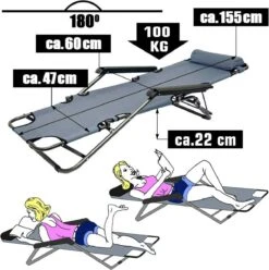 Ligstoel Opvouwbaar 155x60cm - Lichte Ligbed Relaxstoel Tuinstoel Campingstoel Strandstoel -Outdoor Kampeeruitrusting Winkel 1196x1200 1