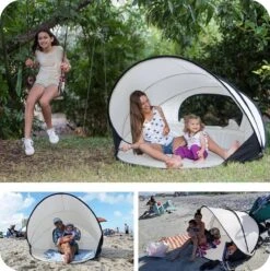 Deryan Luxe Pop Up Strandtent XXL - Anti-UV 50+ - Cream -Outdoor Kampeeruitrusting Winkel 1196x1200 12