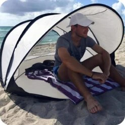 Deryan Luxe Pop Up Strandtent XXL - Anti-UV 50+ - Cream -Outdoor Kampeeruitrusting Winkel 1196x1200 14