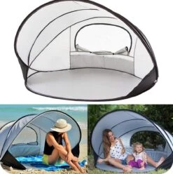 Deryan Luxe Pop Up Strandtent XXL - Anti-UV 50+ - Zilver -Outdoor Kampeeruitrusting Winkel 1196x1200 8
