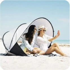 Deryan Luxe Pop Up Strandtent XXL - Anti-UV 50+ - Zilver -Outdoor Kampeeruitrusting Winkel 1197x1200 44