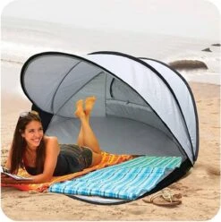 Deryan Luxe Pop Up Strandtent XXL - Anti-UV 50+ - Zilver -Outdoor Kampeeruitrusting Winkel 1197x1200 45