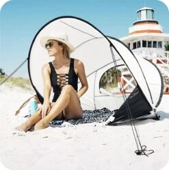 Deryan Luxe Pop Up Strandtent XXL - Anti-UV 50+ - Cream -Outdoor Kampeeruitrusting Winkel 1197x1200 46