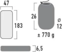 High Peak Tulsa Slaapmat - Donkergrijs -Outdoor Kampeeruitrusting Winkel 1200x1000 12