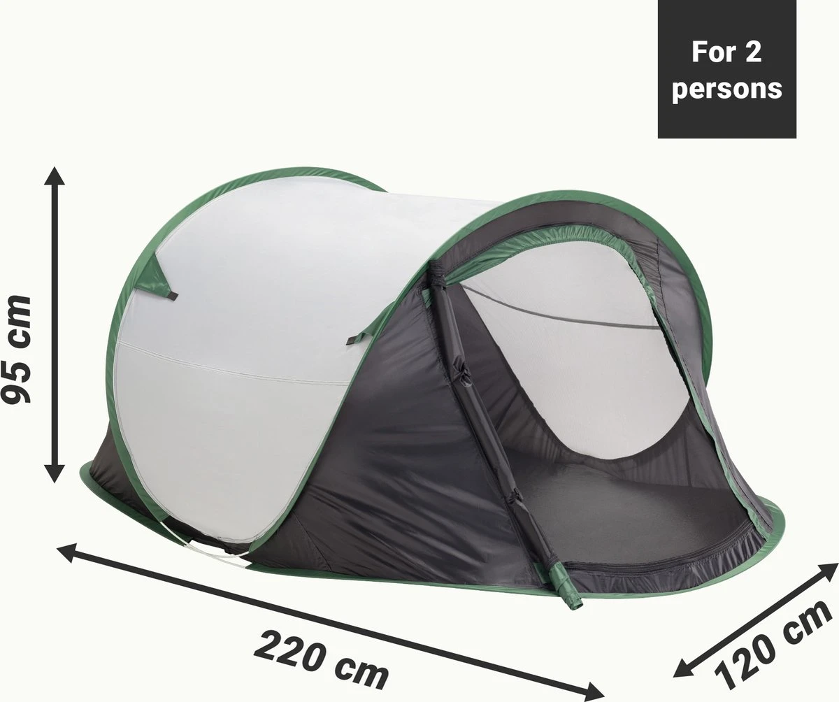 JEMIDI tweepersoons pop-up tent - Opgooitent, werptent voor 2 personen - Ideaal als festivaltent of kampeertent - Verschillende kleuren JEMIDI Tweepersoons Pop-up Tent - Opgooitent, Werptent Voor 2 Personen - Ideaal Als Festivaltent Of Kampeertent - Verschillende Kleuren -Outdoor Kampeeruitrusting Winkel 1200x1004 3