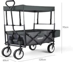 Monzana Bolderkar Opvouwbaar - 100 Liter - Met Afneembaar Dak Grijs -Outdoor Kampeeruitrusting Winkel 1200x1020 3