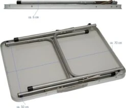 Alu Campingtafel 70x55cm - Inklapbbar Kampeertafel - Picknicktafel Licht Vouwtafel Klaptafel Grijs -Outdoor Kampeeruitrusting Winkel 1200x1026