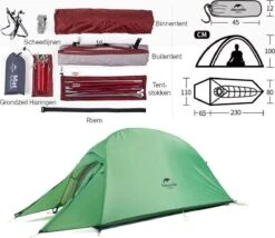 Cloud Up 1 Upgraded - Naturehike® - 1 Persoons Tent - Lichtgewicht Tent - Incl. Grondzeil - 210T 3000mm - Outdoor - Waterdicht - Hiking & Wandelen 6 Cloud Up 1 Upgraded - Naturehike® - 1 Persoons Tent - Lichtgewicht Tent - Incl. Grondzeil - 210T 3000mm - Outdoor - Waterdicht - Hiking & Wandelen -Outdoor Kampeeruitrusting Winkel 1200x1038 3