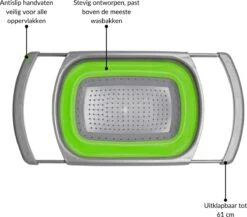 Buxibo - 3-Delige Keuken Vergiet Set Inklapbaar Groen/Grijs 18 Buxibo - 3-Delige Keuken Vergiet Set Inklapbaar Groen/Grijs -Outdoor Kampeeruitrusting Winkel 1200x1056 7