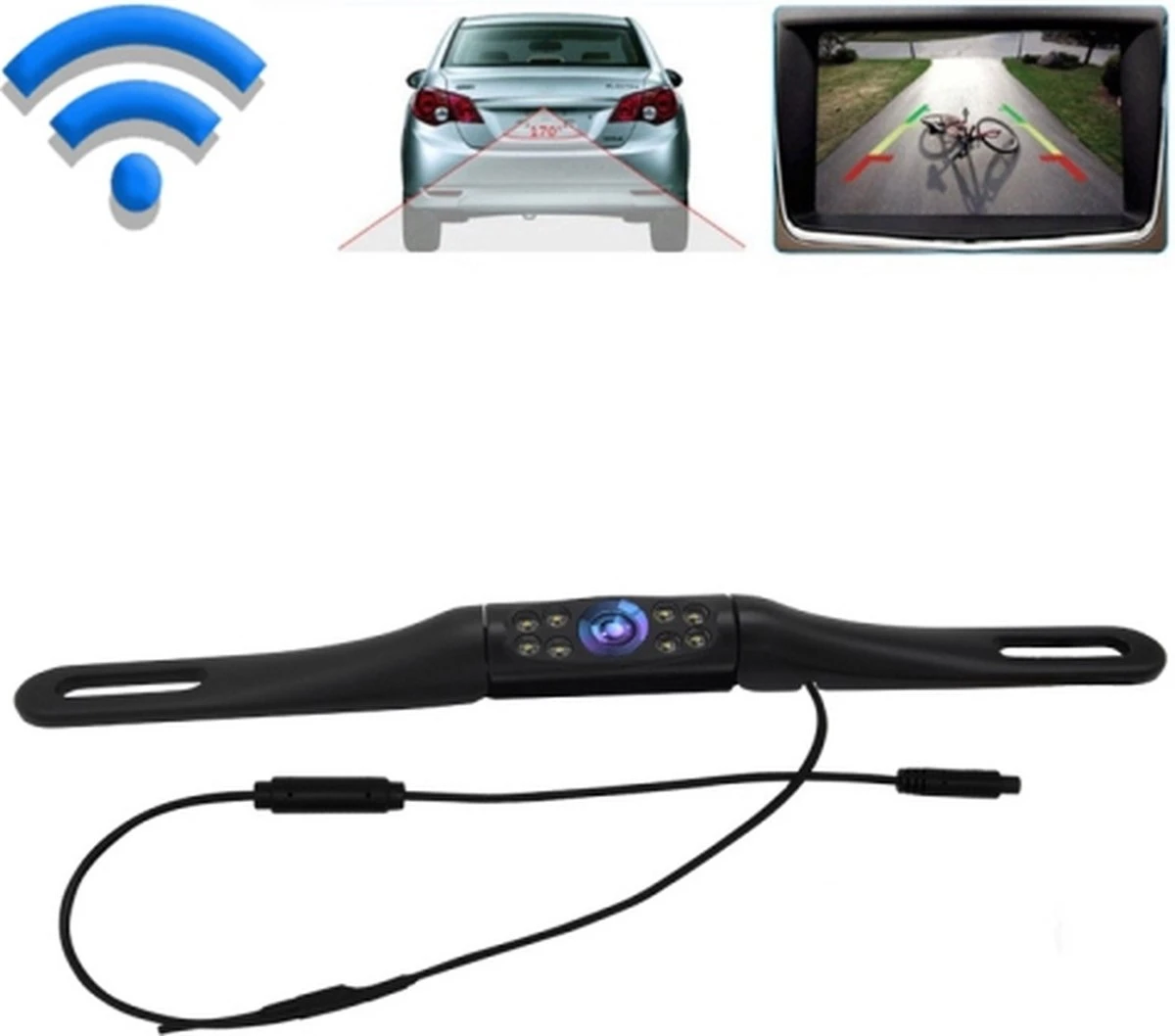 Kentekenplaat Frame WiFi Draadloze auto Achteruitrijcamera Groothoek Starlight Nachtzichtcamera Merkloos Kentekenplaat Frame WiFi Draadloze Auto Achteruitrijcamera Groothoek Starlight Nachtzichtcamera -Outdoor Kampeeruitrusting Winkel 1200x1058 6