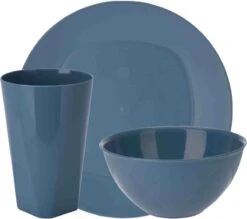 Serviesset 24-delig - Kunststof - Petrol - 8 Personen -Outdoor Kampeeruitrusting Winkel 1200x1066 3