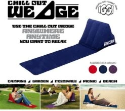 CKB LTD - Chill Out - Luchtbed - Campingstoel - Wedge Opblaasbare Ligstoel - Blauw Strandstoel 1 Persoons Volwassen Luchtbedden Kampeerstoel Vouwstoel Stoel Slaapmatje Slaapmatten Opvouwbaar Volwassenen Tuinstoel Opblaasstoel Kampeerstoelen Lucht -Outdoor Kampeeruitrusting Winkel 1200x1072 1