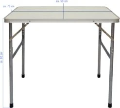 Alu Campingtafel 70x55cm - Inklapbbar Kampeertafel - Picknicktafel Licht Vouwtafel Klaptafel Grijs -Outdoor Kampeeruitrusting Winkel 1200x1072