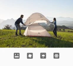 Cloud Up 3 Upgraded - Naturehike® - Tent 3 Persoons - Lichtgewicht Tent - Incl. Grondzeil - 20D 4000MM - Outdoor Kampeertent - Waterdicht - Hiking & Wandelen -Outdoor Kampeeruitrusting Winkel 1200x1080 2