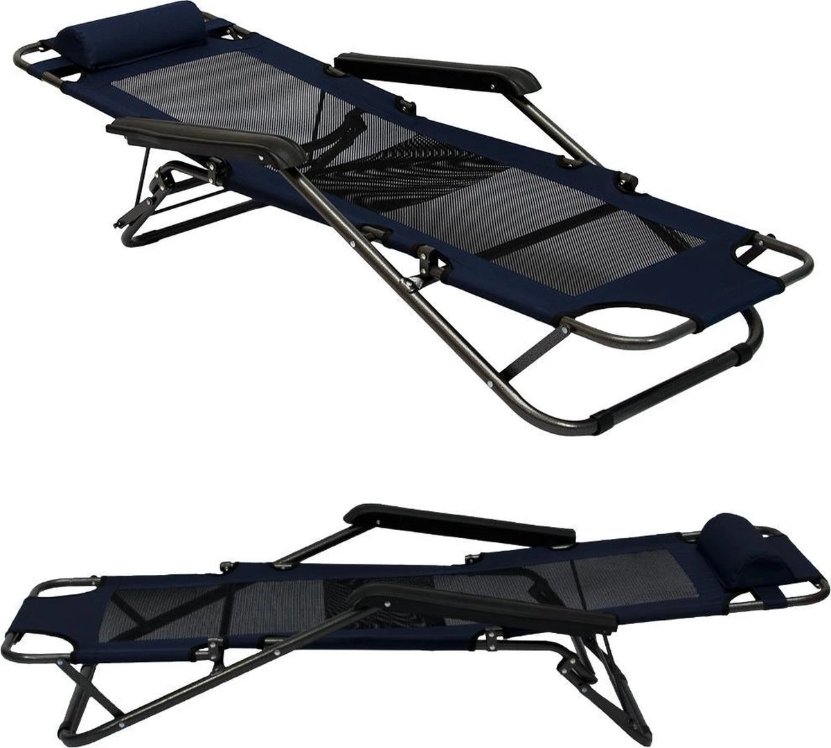 Ligstoel 155x60cm - opvouwbaar Campingstoel Ligbed Strandstoel Tuinstoel vouwligstoel Blauw Ligstoel 155x60cm - Opvouwbaar Campingstoel Ligbed Strandstoel Tuinstoel Vouwligstoel Blauw -Outdoor Kampeeruitrusting Winkel