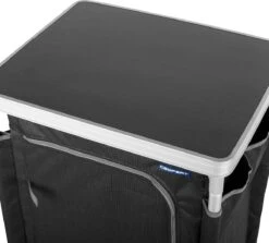 Campart Campingkast CU-0719 – Opvouwbaar En Verstelbaar - 4 Verstelbare Poten - 3 Lagen - Aluminium Frame - Grijs -Outdoor Kampeeruitrusting Winkel 1200x1084