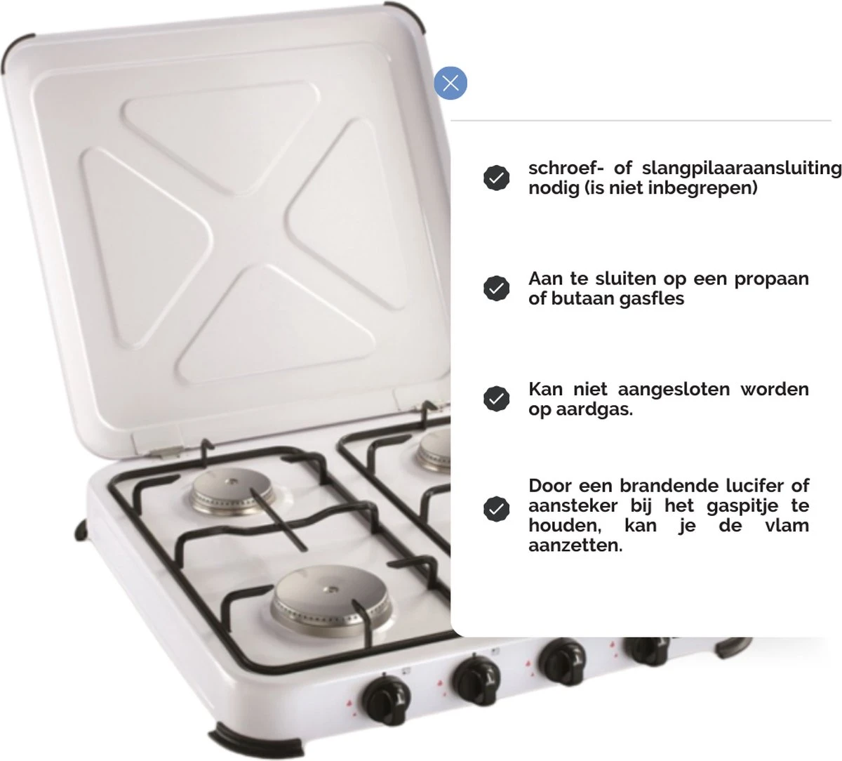 Kemper gas kooktoestel - Campingkooktoestel - set met 4 branders - gas - 4650W Kemper Gas Kooktoestel - Campingkooktoestel - Set Met 4 Branders - Gas - 4650W -Outdoor Kampeeruitrusting Winkel 1200x1084 3