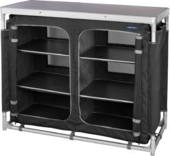 Campart Campingkeuken KI-0734 - Campingkast Groot - 4 Verstelbare Poten - Opvouwbaar En Lichtgewicht - Inclusief Opbergtas - Grijs -Outdoor Kampeeruitrusting Winkel 1200x1105