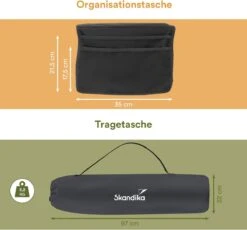 Skandika Relax Comfort Campingstoel - Campingstoel Opvouwbaar - Comfortabele Klapstoel Met Drinkhouder En Koelvak, Tot Max. 160 Kg, Opvouwbaar, Lichtgewicht | Vouwstoel Voor Kamperen, Camping, Festival, Vissen – Grijs -Outdoor Kampeeruitrusting Winkel 1200x1118