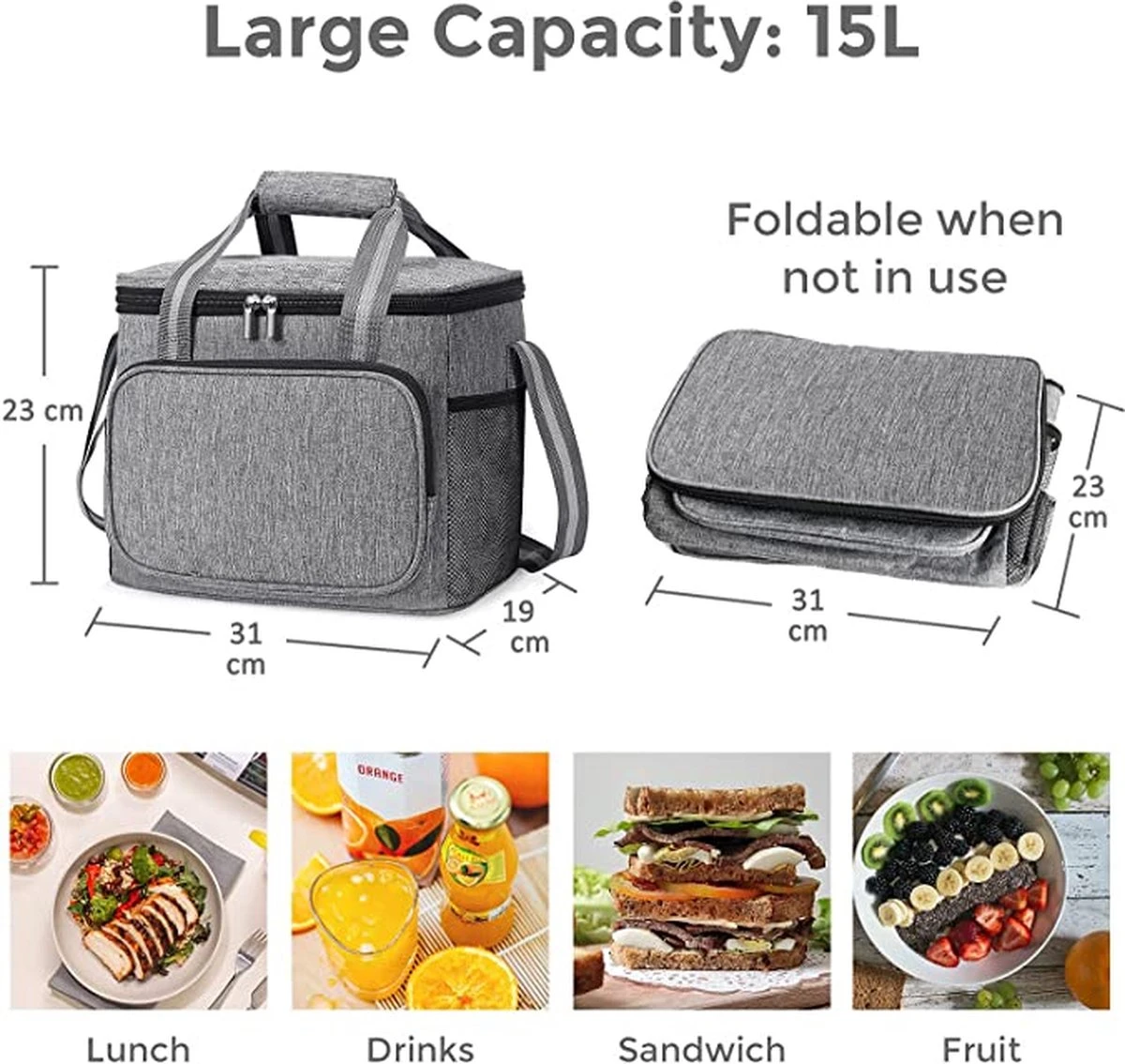 iBright Koeltas opvouwbaar 15 Liter - 4 Laags Geïsoleerde lunchtas - Waterdicht - Zwart IBright Koeltas Opvouwbaar 15 Liter - 4 Laags Geïsoleerde Lunchtas - Waterdicht - Zwart -Outdoor Kampeeruitrusting Winkel 1200x1134 2