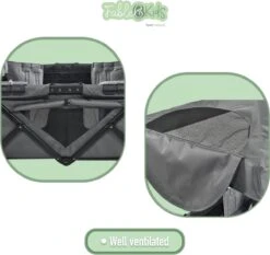 FableKids LEO X4Plus Opvouwbare Wagen Met Dak Fossil Grey -Outdoor Kampeeruitrusting Winkel 1200x1134 5