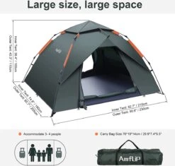 Merkloos Kamping Tent / Absolutely Waterproof, Lightweight Camping Tent With - Tent Ideal For Camping In The Garden, Dome Tent, -Outdoor Kampeeruitrusting Winkel 1200x1142 5