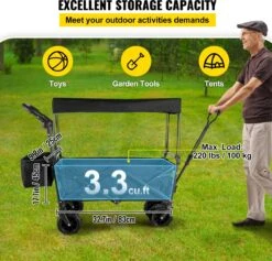 LOUVAINS® Bolderkar Opvouwbaar - Bolderkar - Bolderwagen - Bolderkar Kinderenvervoer - Bolderkar Opvouwbaar Met Massieve - Bolderkar Opvouwbaar Luchtbanden - Bolderkar Opvouwbaar Met Duwstang -Outdoor Kampeeruitrusting Winkel 1200x1153 6