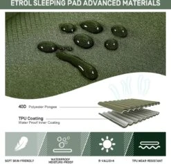 ETROL Camping Slaapmat-2-in-1 Zelfopblazende Kampeermat Met Kussen (78"x 28"), Lichtgewicht, Dik 4"compact Kussen, Geschikt Voor Zelfrijdende Reizen, Lekvrije, Waterdichte Tent -Outdoor Kampeeruitrusting Winkel 1200x1153 9