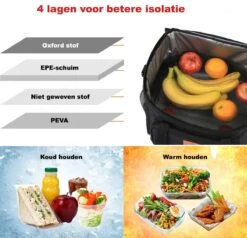 Lunchtas - Koeltas Voor Dames En Heren - Cool Bag - 4 Laags Geïsoleerde Koeltas - Kleine Cooler - Lunch Box - Lunchtas 15 Liter- Zwart 2 Lunchtas - Koeltas Voor Dames En Heren - Cool Bag - 4 Laags Geïsoleerde Koeltas - Kleine Cooler - Lunch Box - Lunchtas 15 Liter- Zwart -Outdoor Kampeeruitrusting Winkel 1200x1157