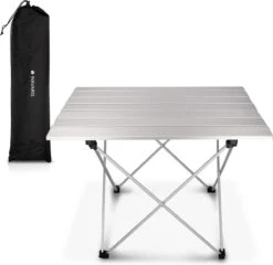 Navaris Campingtafel - Inklapbaar Campingtafeltje Van Aluminium - Opvouwbare Tafel Inclusief Draagtas - Picknicktafel - Zilver -Outdoor Kampeeruitrusting Winkel 1200x1164