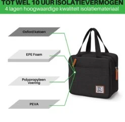 Brisby 4 Laags Geïsoleerde Koeltas - Lunchtas 4 Liter - Zwart -Outdoor Kampeeruitrusting Winkel 1200x1170 6